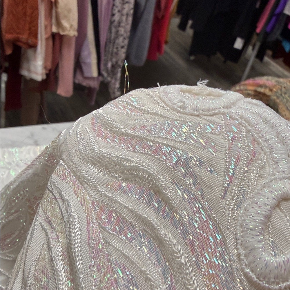 Lilly Pulitzer Brynn Iridescent Jacquard Resort White Mini Dress Size 2 - Picture 10 of 10